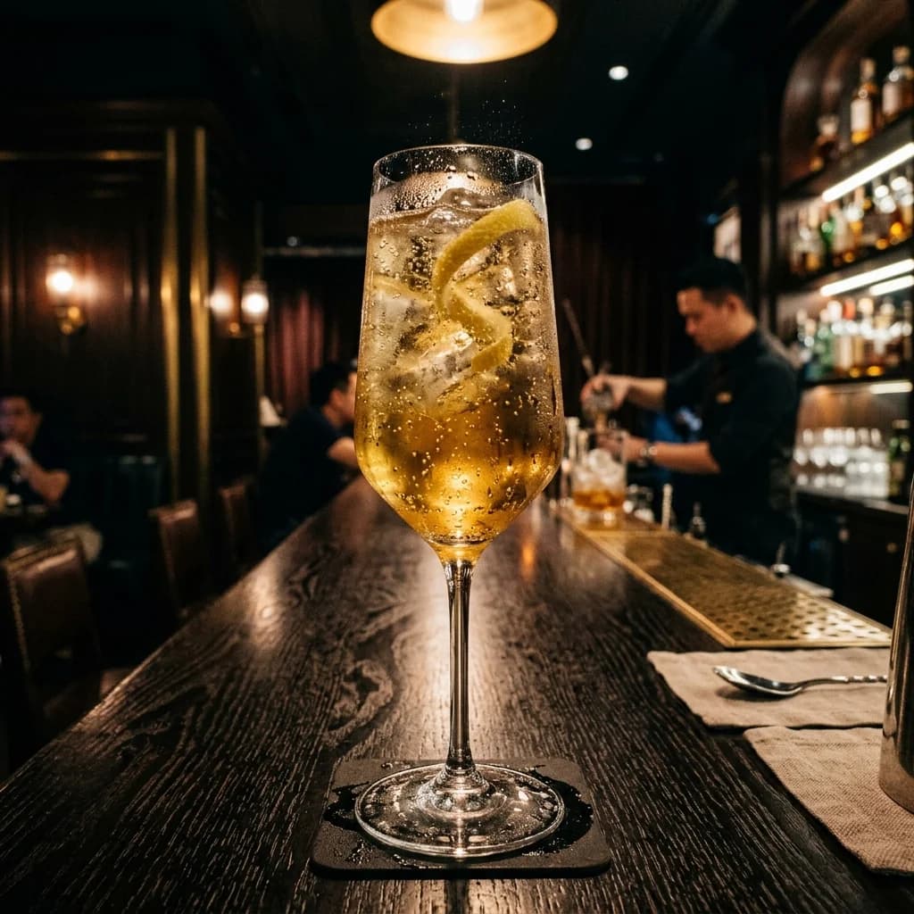 Golden Cascara Fizz